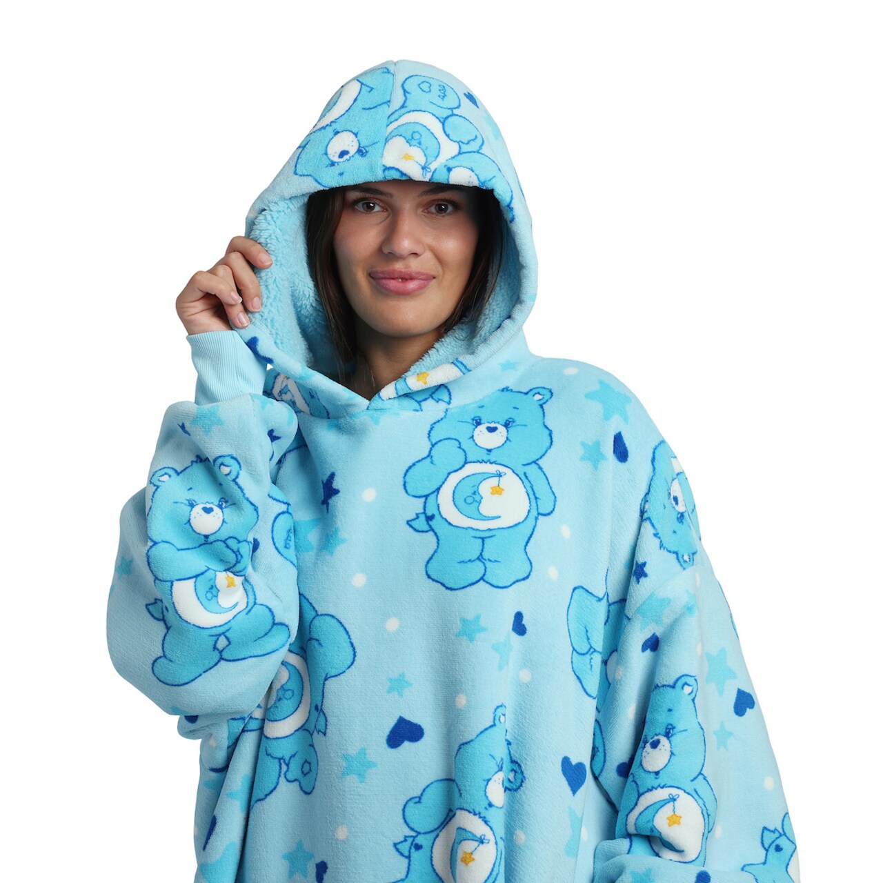 Care Bears Bedtime Bear All-Over Print Adult Blue Long Sleeve Hooded Blanket